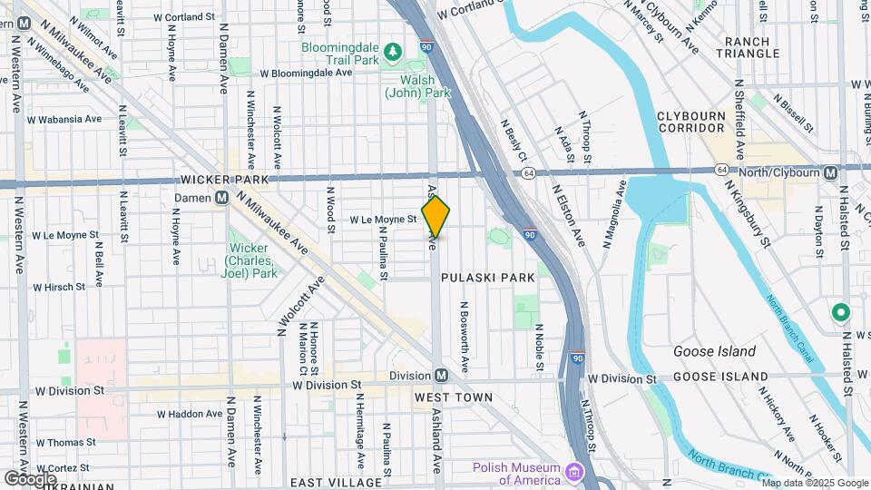 1439 N Ashland Ave Map and Location Details