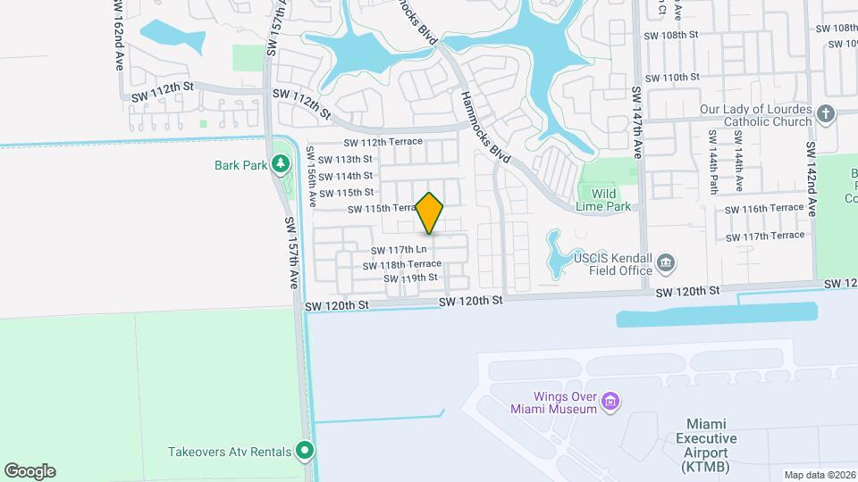 15290 SW 117th Terrace Map and Location Details