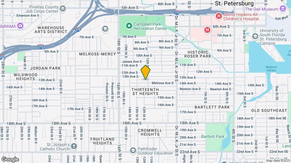 1215 Melrose St Map and Location Details