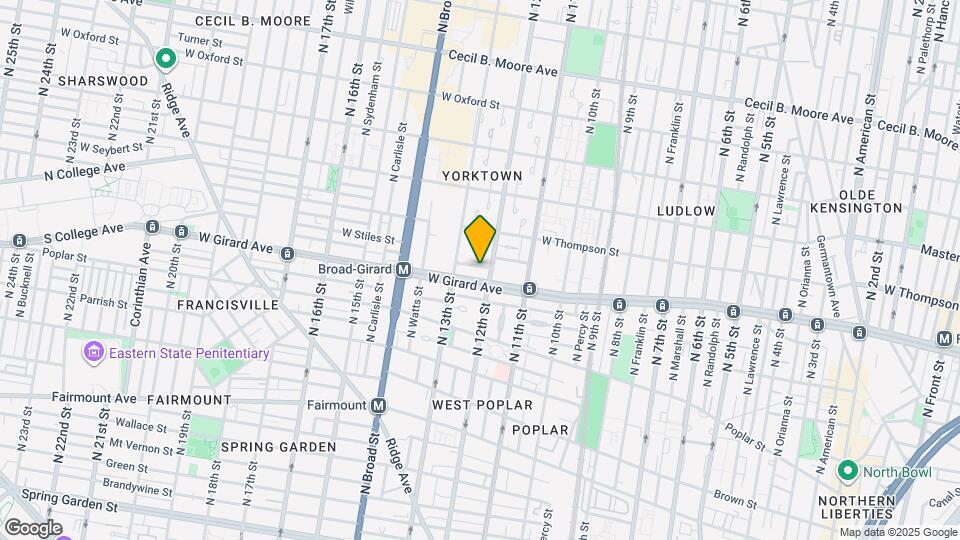 1201 W Girard Ave Map and Location Details