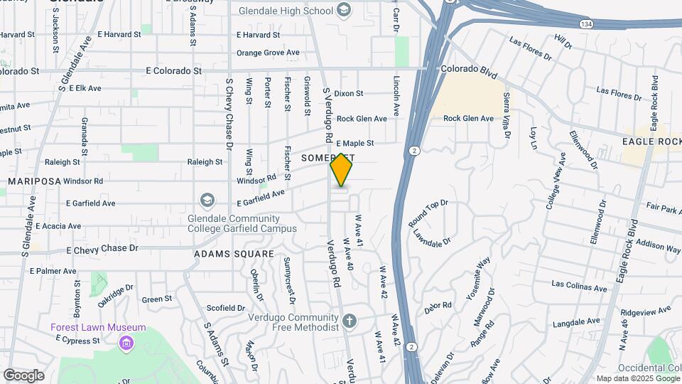 814 S Verdugo Rd Map and Location Details