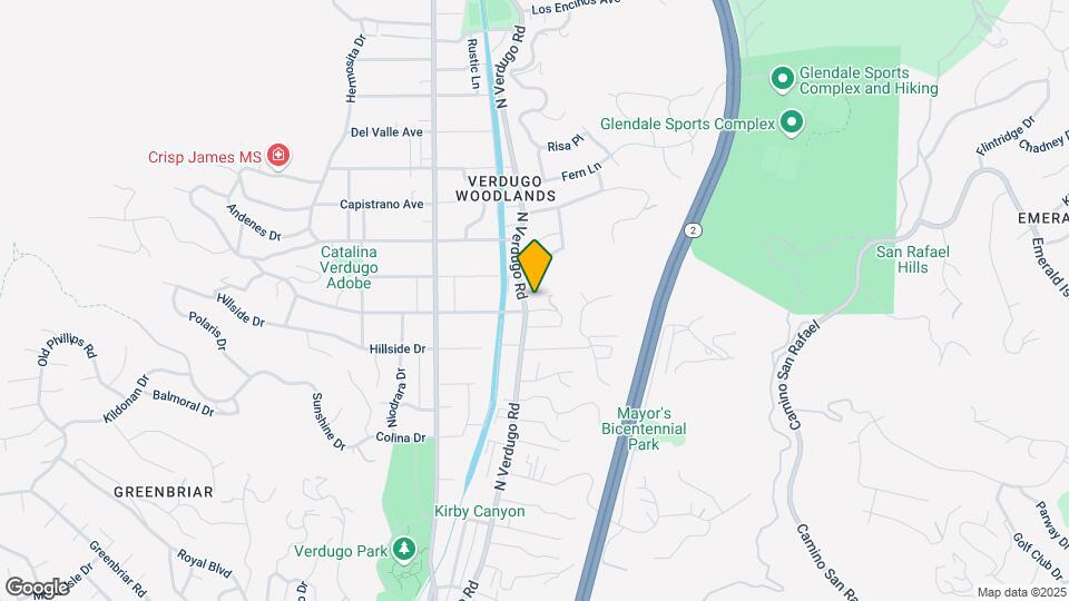 2104 N Verdugo Rd Map and Location Details