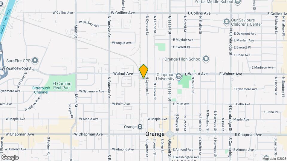 454 N Cypress St Map and Location Details