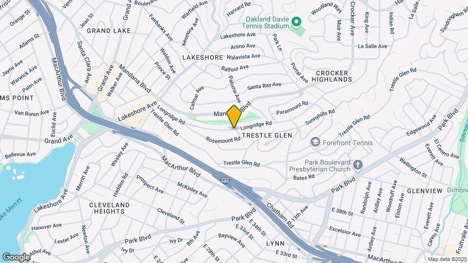 855 Longridge Rd Map and Location Details