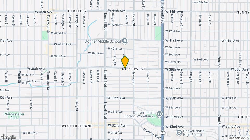3360 W 38th Ave Map and Location Details