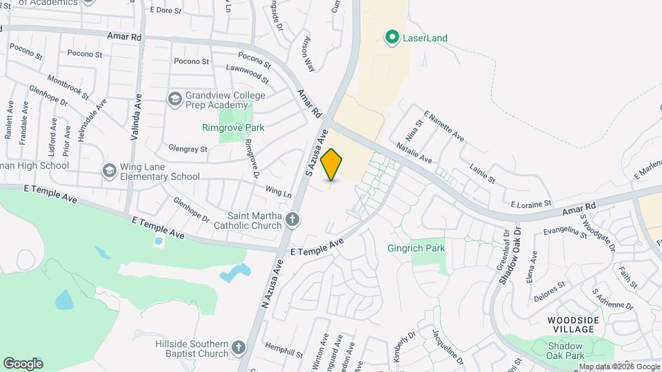 2600 S Azusa Ave Map and Location Details