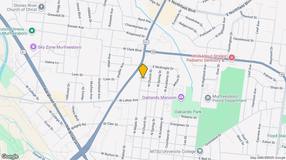 1106 N Maple St, Unit B Map and Location Details