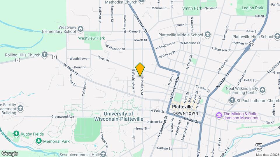 300 N Hickory St Map and Location Details