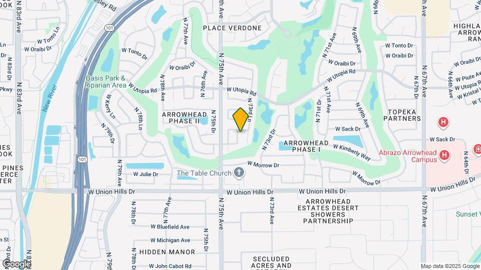 19027 N 74th Ave Map and Location Details