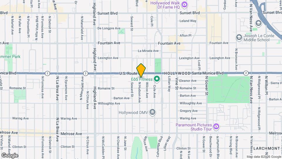 1038 N Hudson Ave Mapa y Detalles de la Ubicación