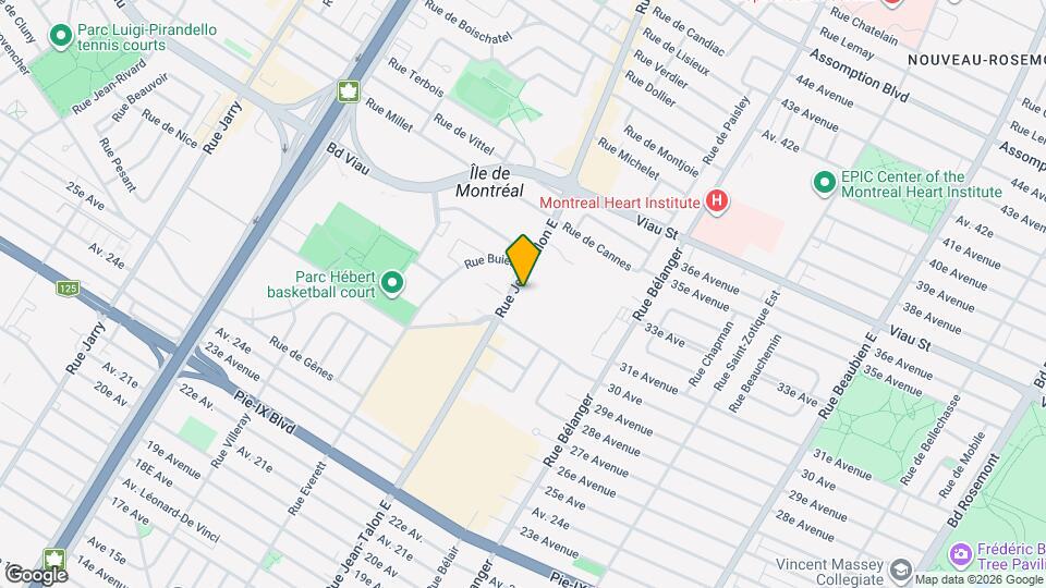 4650-4760 Jean-Talon Rue E Map and Location Details