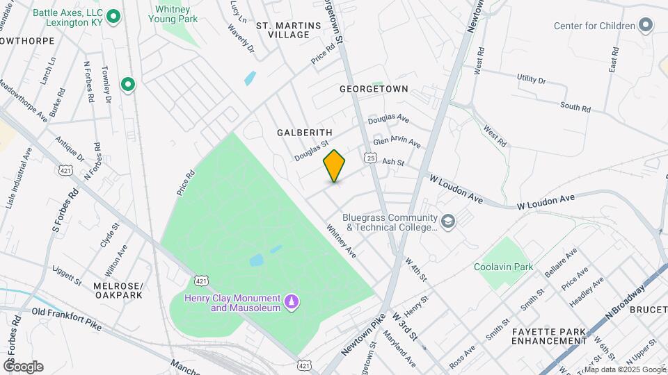 416 Ash St Map and Location Details