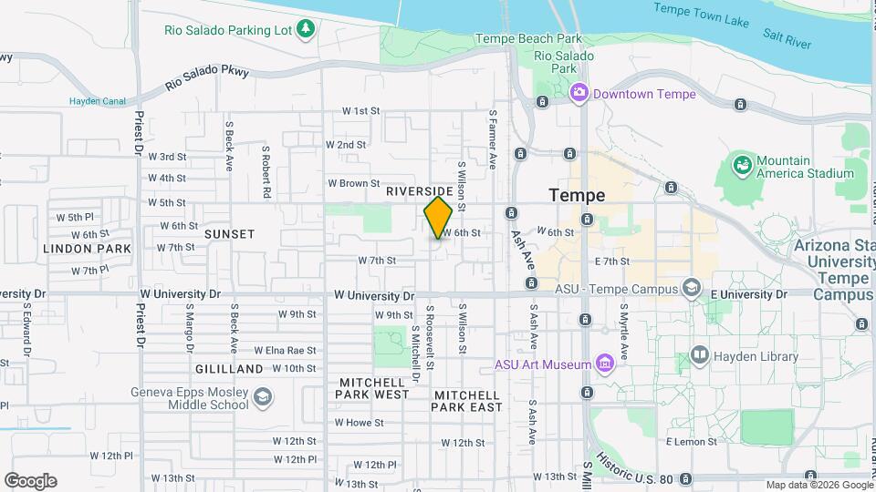 623 S Roosevelt St Map and Location Details