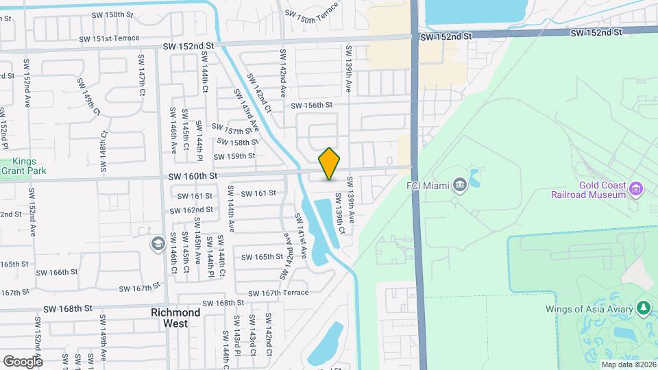 13990 SW 160th Terrace Map and Location Details