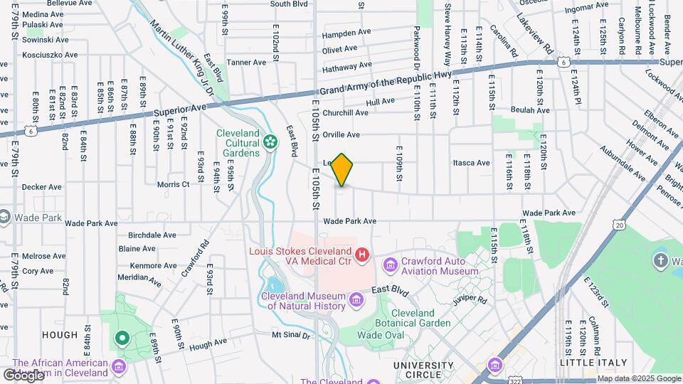 1485 E 106th St Map and Location Details