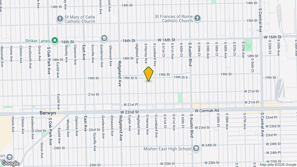 1915 Harvey Ave, Unit 1915 Berwyn Map and Location Details