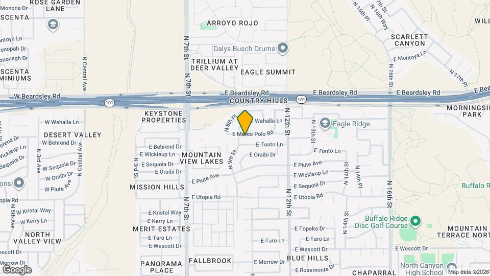 909 E Marco Polo Rd Map and Location Details