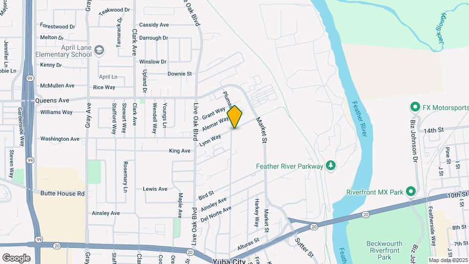 1291 Plumas St Map and Location Details