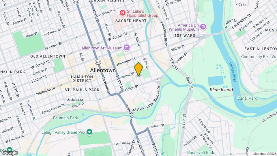 124 S Penn St Map and Location Details