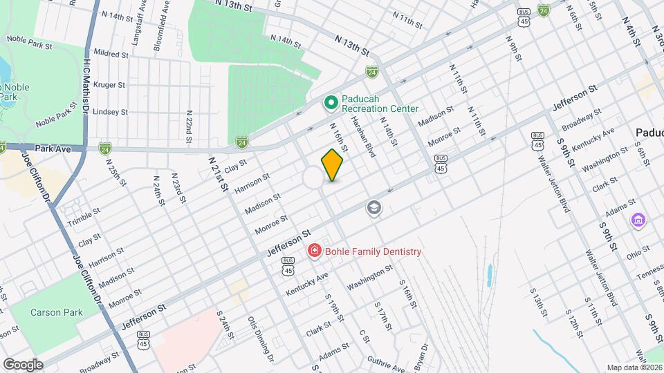 1643 Monroe St Map and Location Details