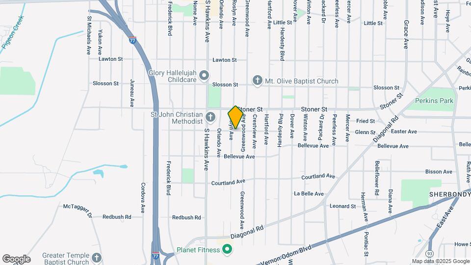1225 Roslyn Ave Map and Location Details