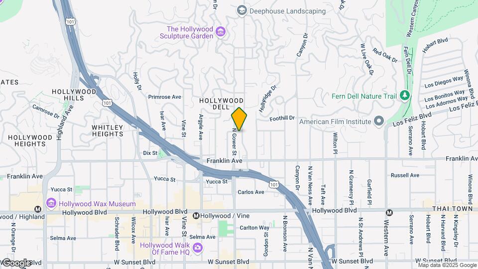 1967 N Beachwood Dr Map and Location Details