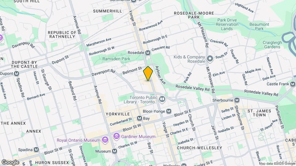 914 Yonge St Map and Location Details