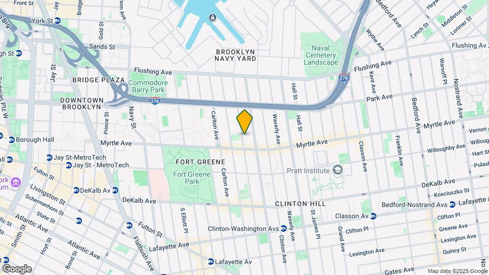 129 Clermont Avenue Map and Location Details