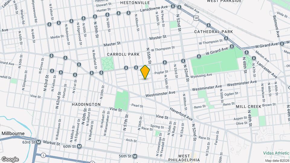 5535 Wyalusing Ave Map and Location Details