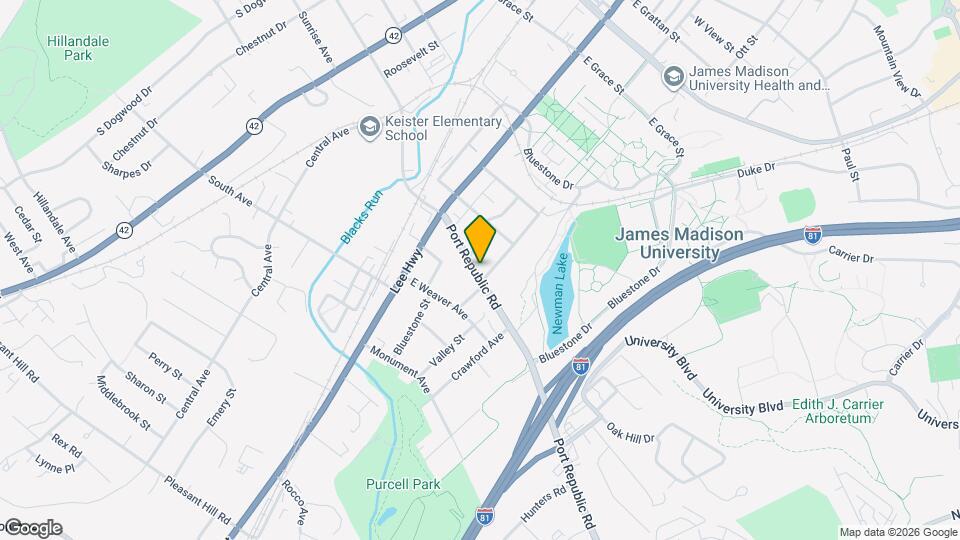 1275 Hillcrest Dr Map and Location Details