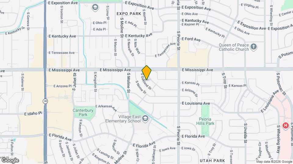 1144 S Oakland St Map and Location Details