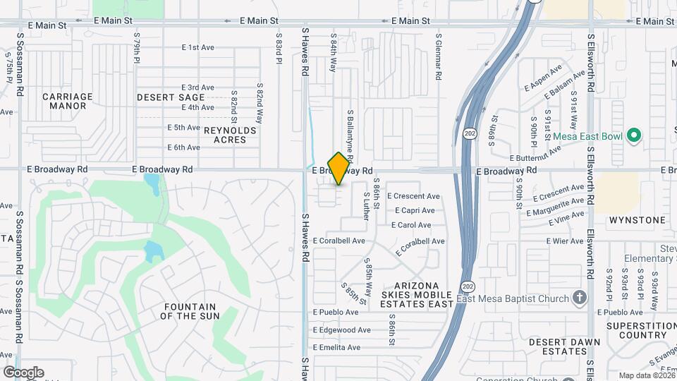 451 S Hawes Rd Map and Location Details