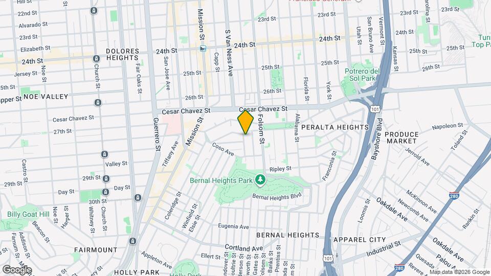 1425 Shotwell St Map and Location Details