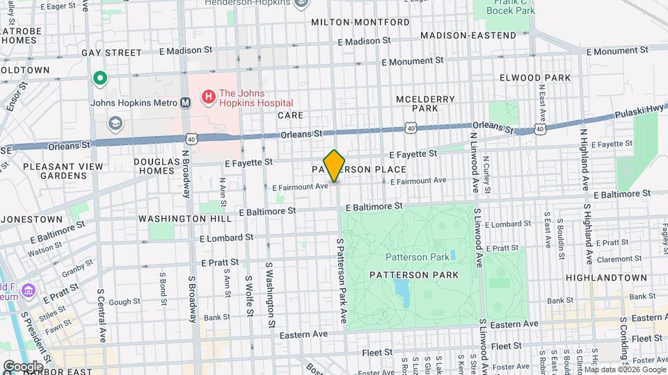 44 N Patterson Park Ave Map and Location Details