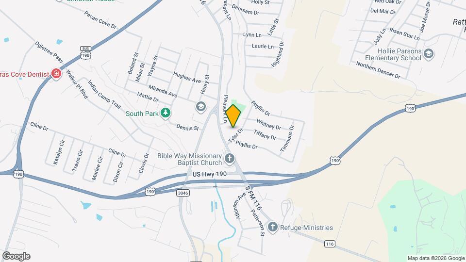 1107 Tyler Dr Map and Location Details