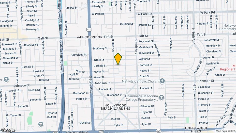5738 Garfield St Map and Location Details