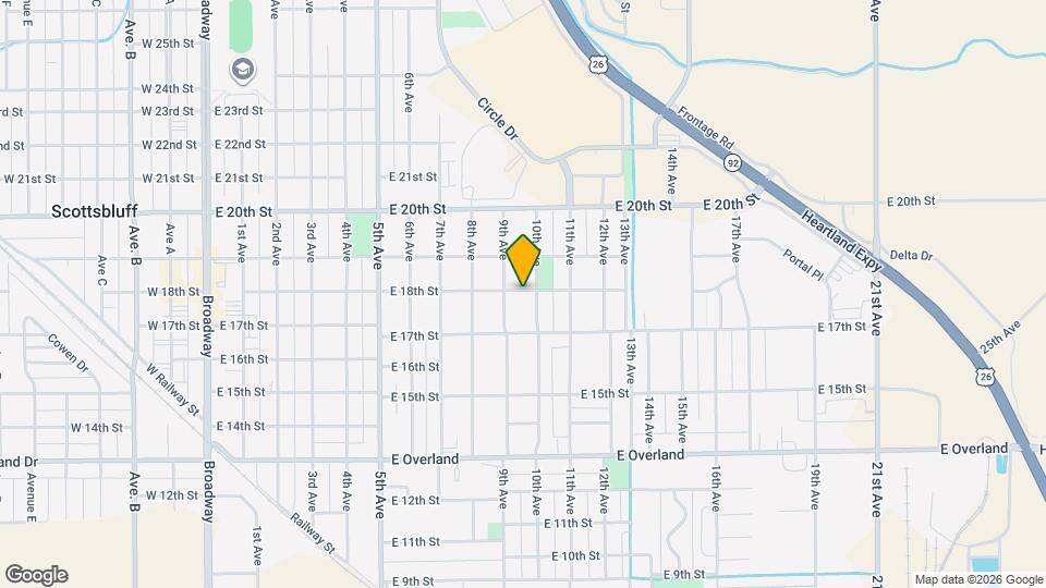 914 E 18th St Map and Location Details