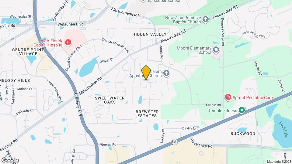 1621 Shadowmoss Ave, Unit 110 Map and Location Details