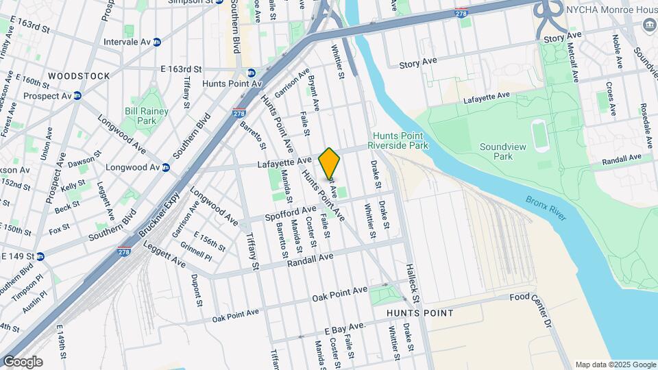 729 Bryant Ave Mapa y Detalles de la Ubicación