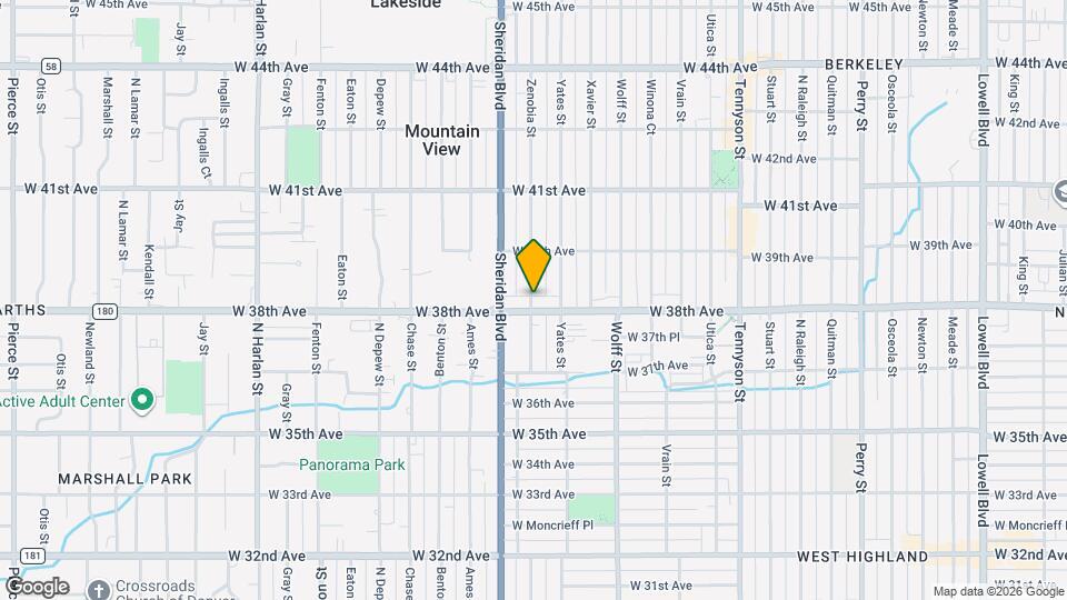 3822 Zenobia St Map and Location Details