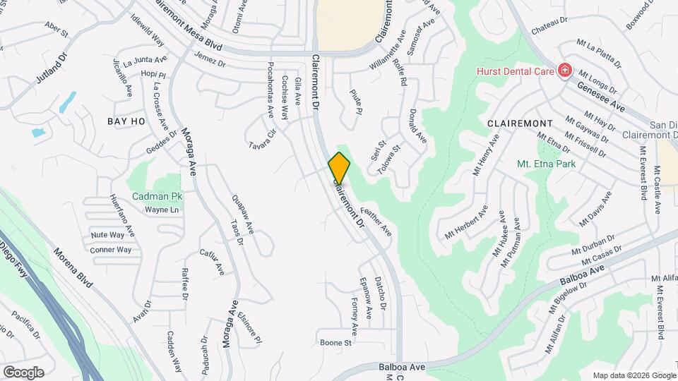 4356 Clairemont Dr Map and Location Details