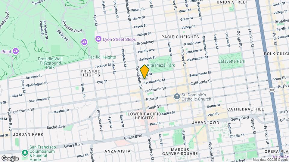 2878 Sacramento St Map and Location Details