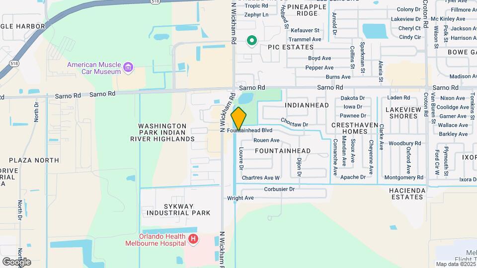 2937 Fountainhead Blvd Map and Location Details
