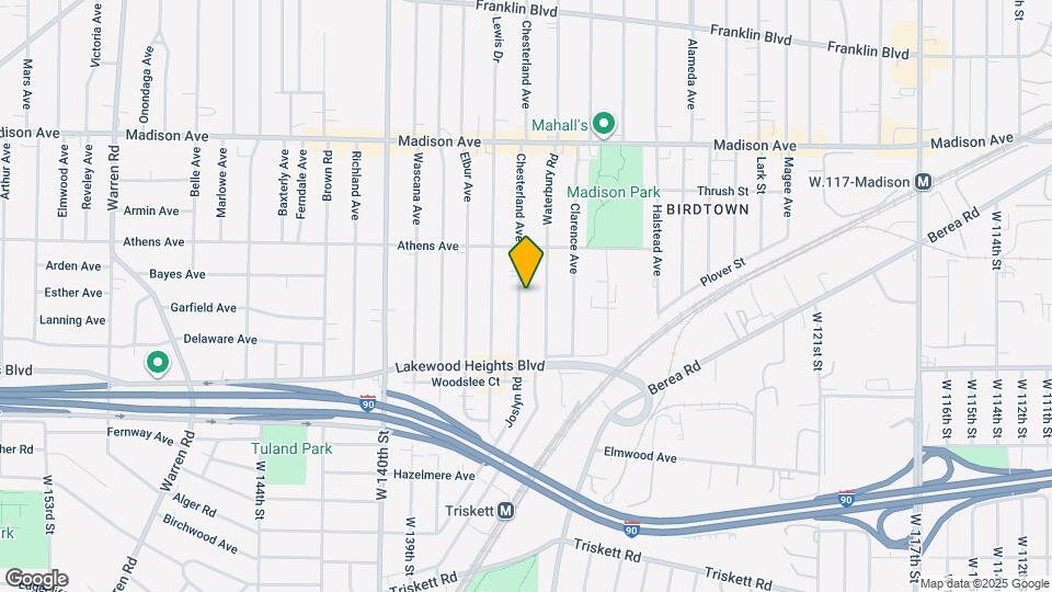 2163 Chesterland Ave Map and Location Details