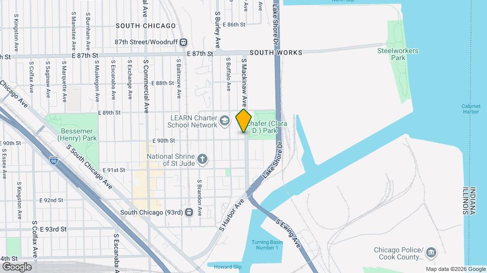 3326 E 90th St Map and Location Details
