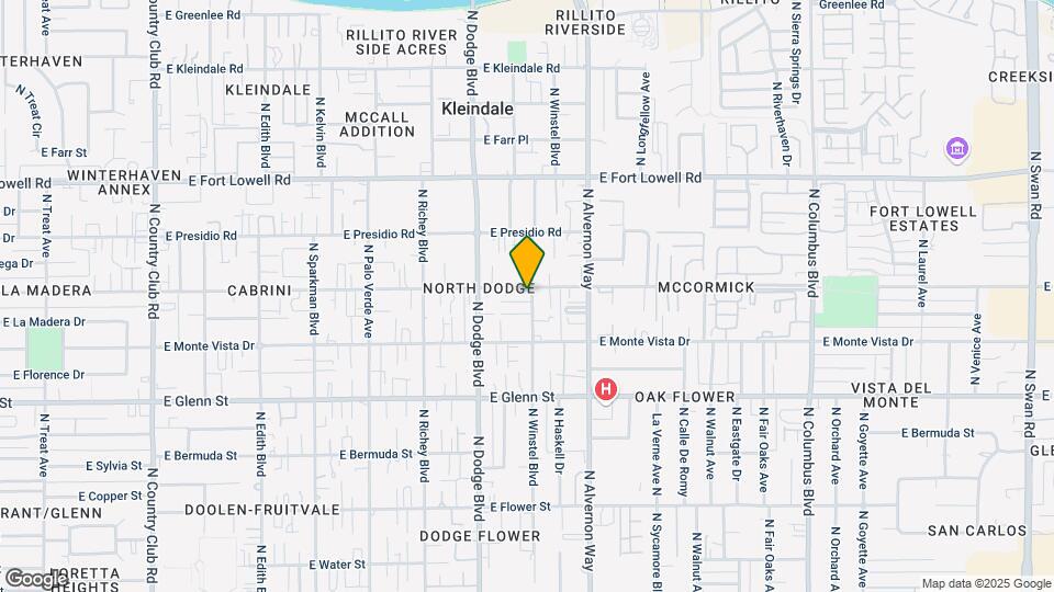 3732-3730 E Blacklidge Dr Map and Location Details