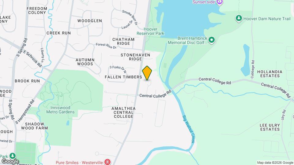 The Woods at Central College Map and Location Details