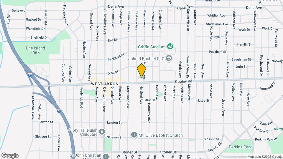 1170 Copley Rd Map and Location Details
