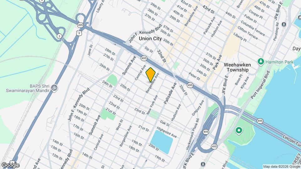 2707 Bergenline Ave Mapa y Detalles de la Ubicación