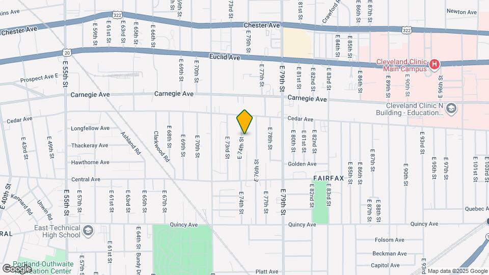 2199 E 74th St Map and Location Details